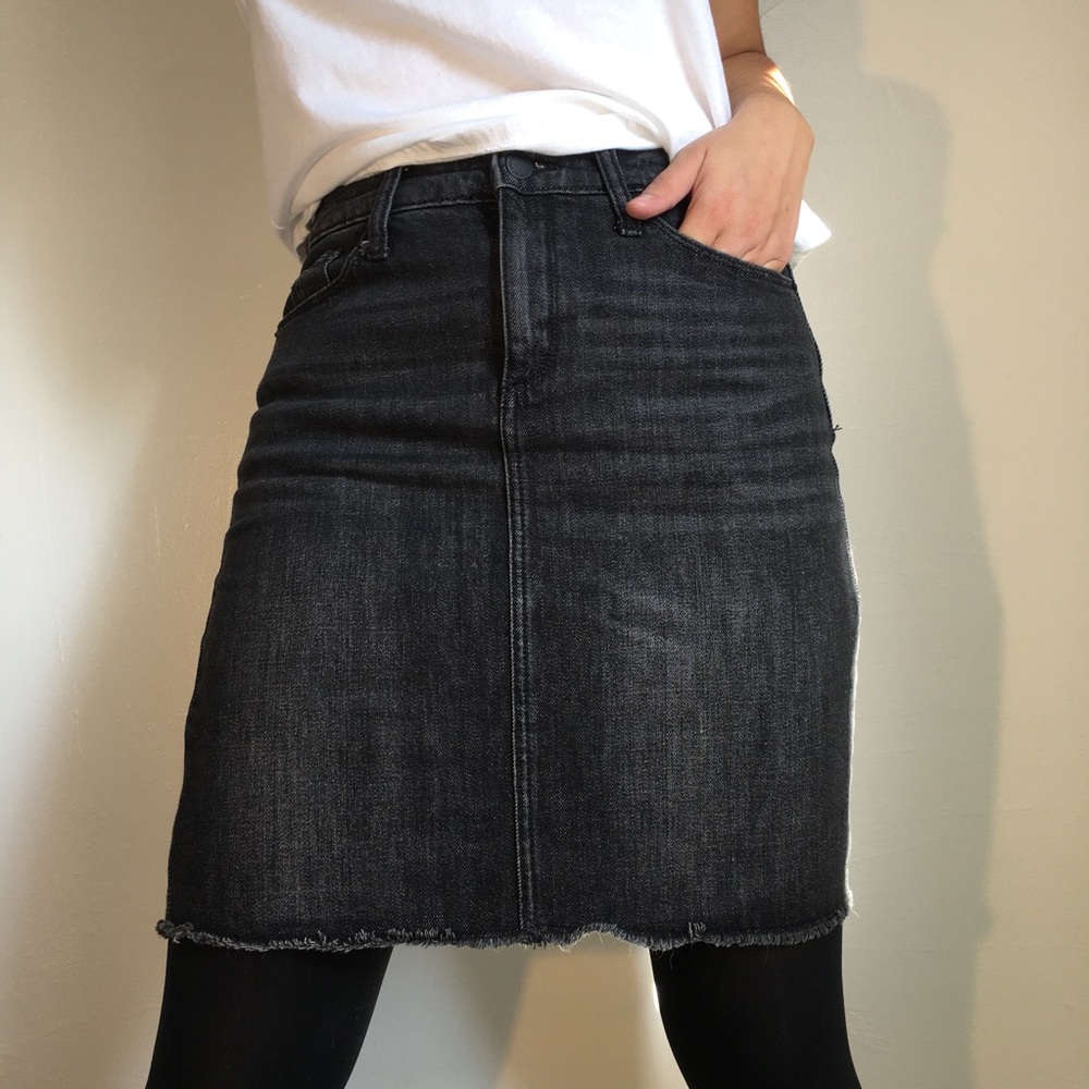 Black jean skirt